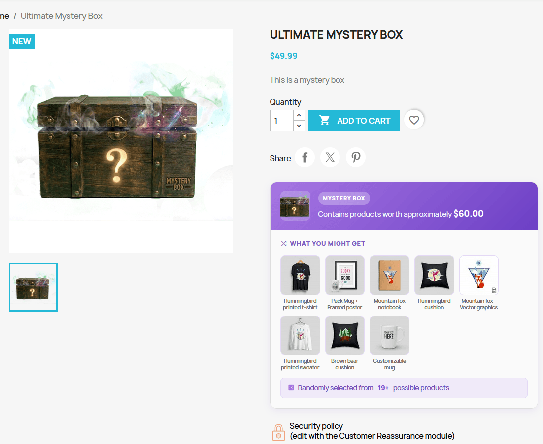 Mystery Box - Prestashop module — 1